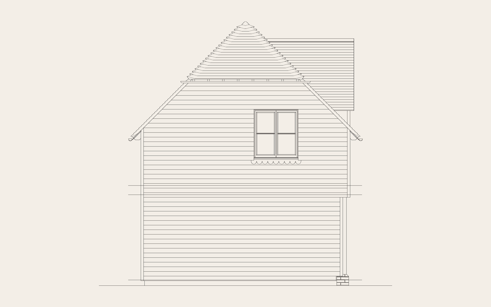 Opposite side elevation linework