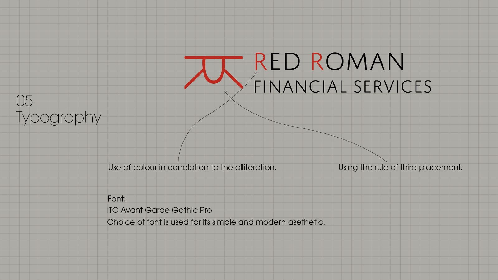 Typography slide showing the wordmark