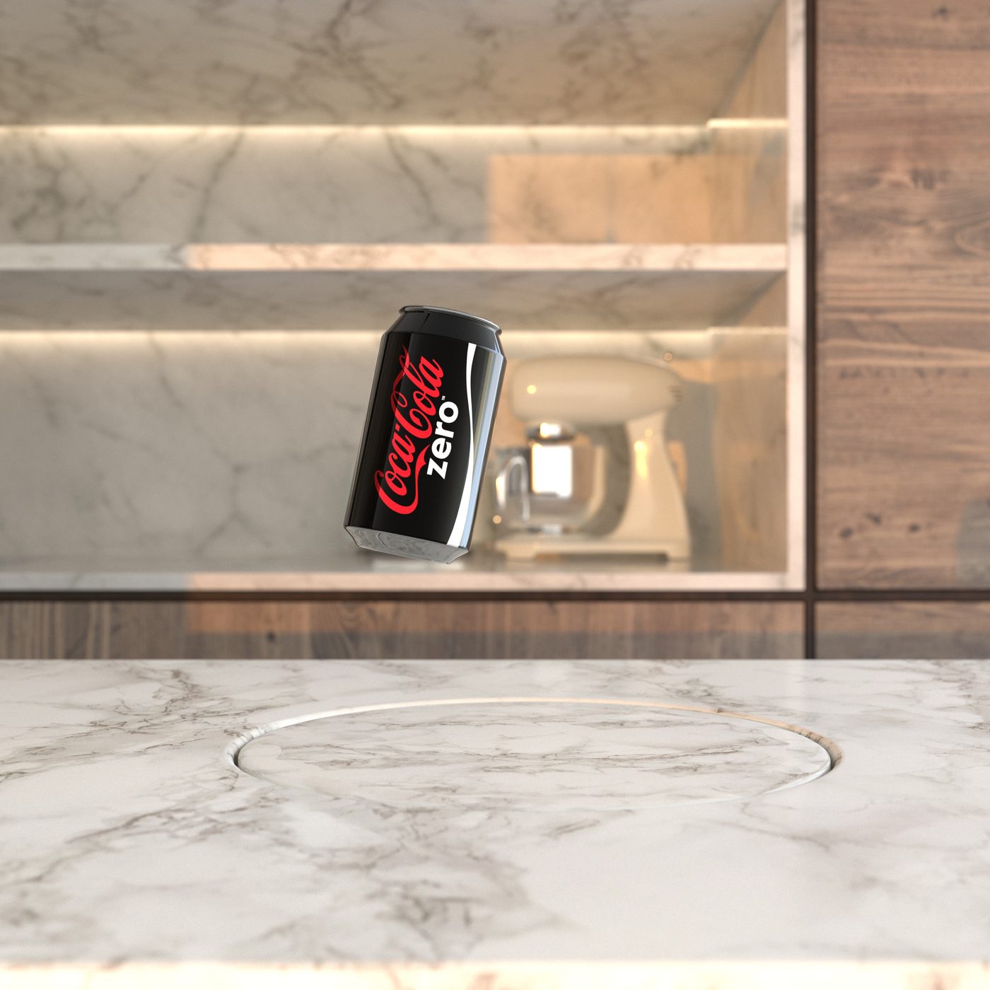Smart waste bin concept render