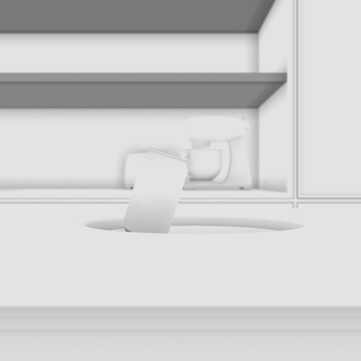 Clay render of the worktop ring