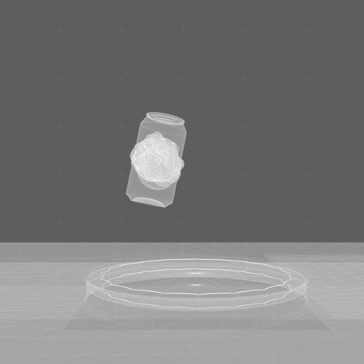 X-ray pass showing the can inside the mechanism